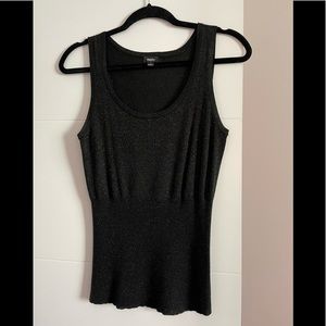 Mossimo Sweater Tank Top Black & Gold